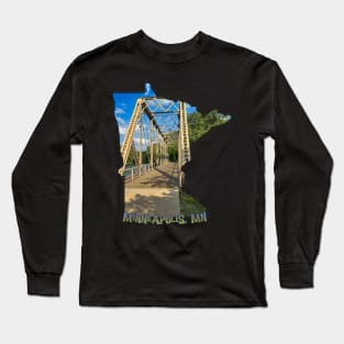 Minneapolis, Minnesota - Nicollet Island bridge Long Sleeve T-Shirt